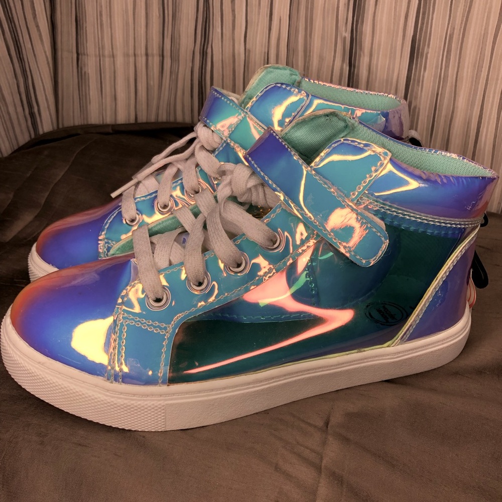 Wonder Nation Holographic Unicorn shoes- High-Top Sneaker Size 5